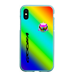 Чехол iPhone XS Max матовый 6IX9INE, цвет: 3D-мятный