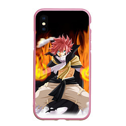 Чехол iPhone XS Max матовый FAIRY TAIL ХВОСТ ФЕИ, цвет: 3D-розовый