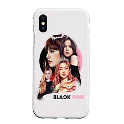 Чехол iPhone XS Max матовый Blackpink, цвет: 3D-белый