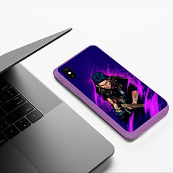 Чехол iPhone XS Max матовый TASH SULTANA, цвет: 3D-фиолетовый — фото 2