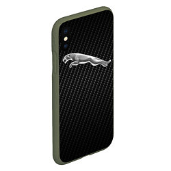 Чехол iPhone XS Max матовый Jaguar Z, цвет: 3D-темно-зеленый — фото 2