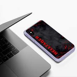 Чехол iPhone XS Max матовый Helltaker Logo Z, цвет: 3D-светло-сиреневый — фото 2