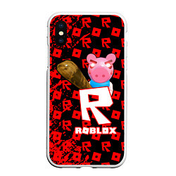 Чехол iPhone XS Max матовый ROBLOX: PIGGI, цвет: 3D-белый