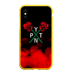 Чехол iPhone XS Max матовый PYTN X ROSE