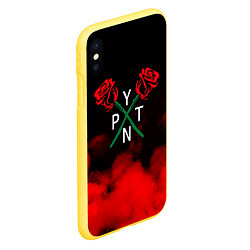 Чехол iPhone XS Max матовый PYTN X ROSE, цвет: 3D-желтый — фото 2