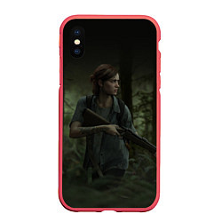 Чехол iPhone XS Max матовый THE LAST OF US 2 ЭЛЛИ, цвет: 3D-красный