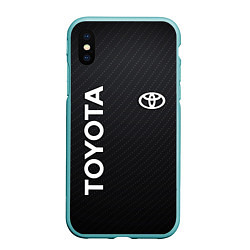 Чехол iPhone XS Max матовый TOYOTA, цвет: 3D-мятный