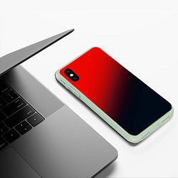 Чехол iPhone XS Max матовый RED, цвет: 3D-салатовый — фото 2