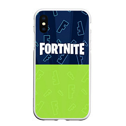 Чехол iPhone XS Max матовый FORTNITE ФОРТНАЙТ, цвет: 3D-белый