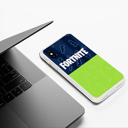 Чехол iPhone XS Max матовый FORTNITE ФОРТНАЙТ, цвет: 3D-белый — фото 2