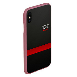 Чехол iPhone XS Max матовый AUDI, цвет: 3D-малиновый — фото 2