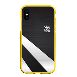 Чехол iPhone XS Max матовый TOYOTA, цвет: 3D-желтый