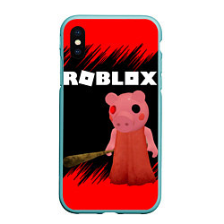 Чехол iPhone XS Max матовый Roblox Piggy
