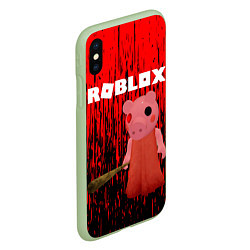 Чехол iPhone XS Max матовый Roblox Piggy, цвет: 3D-салатовый — фото 2
