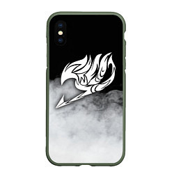 Чехол iPhone XS Max матовый FAIRY TAIL ХВОСТ ФЕИ, цвет: 3D-темно-зеленый