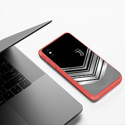 Чехол iPhone XS Max матовый JUVENTUS, цвет: 3D-красный — фото 2