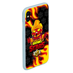 Чехол iPhone XS Max матовый BRAWL STARS EVIL GENE ДЖИН, цвет: 3D-голубой — фото 2