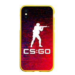 Чехол iPhone XS Max матовый CS GO КС ГО, цвет: 3D-желтый