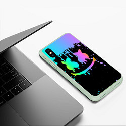 Чехол iPhone XS Max матовый MARSHMELLO, цвет: 3D-салатовый — фото 2