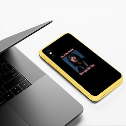 Чехол iPhone XS Max матовый BLACKPINK - Lisa, цвет: 3D-желтый — фото 2