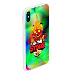 Чехол iPhone XS Max матовый BRAWL STARS EVIL GENE ДЖИН, цвет: 3D-белый — фото 2