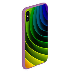 Чехол iPhone XS Max матовый Color 2058, цвет: 3D-фиолетовый — фото 2