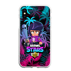 Чехол iPhone XS Max матовый BRAWL STARS BIBI БИБИ, цвет: 3D-белый