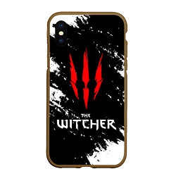 Чехол iPhone XS Max матовый The Witcher, цвет: 3D-коричневый