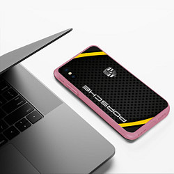 Чехол iPhone XS Max матовый PORSCHE, цвет: 3D-малиновый — фото 2