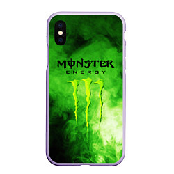 Чехол iPhone XS Max матовый MONSTER ENERGY, цвет: 3D-светло-сиреневый