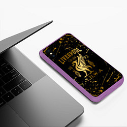 Чехол iPhone XS Max матовый LIVERPOOL ЛИВЕРПУЛЬ, цвет: 3D-фиолетовый — фото 2