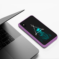 Чехол iPhone XS Max матовый Настоящий детектив, цвет: 3D-фиолетовый — фото 2