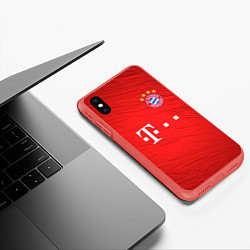 Чехол iPhone XS Max матовый BAYERN MUNCHEN, цвет: 3D-красный — фото 2