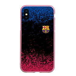 Чехол iPhone XS Max матовый BARSELONA, цвет: 3D-розовый