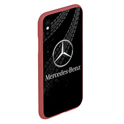 Чехол iPhone XS Max матовый MERCEDES, цвет: 3D-красный — фото 2