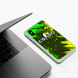 Чехол iPhone XS Max матовый COUNTER STRIKE, цвет: 3D-салатовый — фото 2
