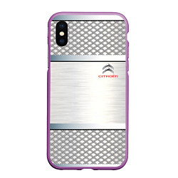 Чехол iPhone XS Max матовый CITROEN, цвет: 3D-фиолетовый