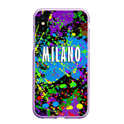 Чехол iPhone XS Max матовый Milano - abstraction - Italy, цвет: 3D-сиреневый