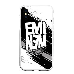 Чехол iPhone XS Max матовый Eminem, цвет: 3D-белый