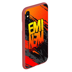 Чехол iPhone XS Max матовый Eminem, цвет: 3D-красный — фото 2