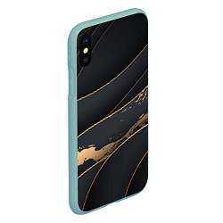 Чехол iPhone XS Max матовый Black gold, цвет: 3D-мятный — фото 2