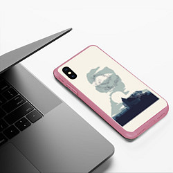Чехол iPhone XS Max матовый Настоящий детектив, цвет: 3D-малиновый — фото 2