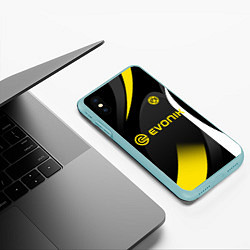 Чехол iPhone XS Max матовый BORUSSIA DORTMUND, цвет: 3D-мятный — фото 2