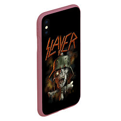 Чехол iPhone XS Max матовый Slayer, цвет: 3D-малиновый — фото 2