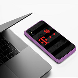 Чехол iPhone XS Max матовый FC Bayern Munchen, цвет: 3D-фиолетовый — фото 2