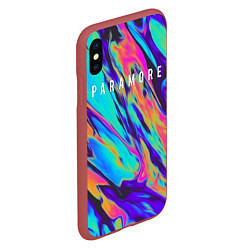 Чехол iPhone XS Max матовый PARAMORE, цвет: 3D-красный — фото 2