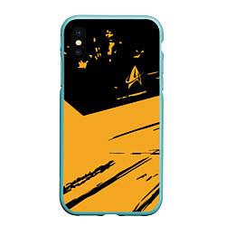 Чехол iPhone XS Max матовый Star Trek, цвет: 3D-мятный