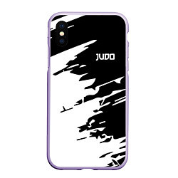 Чехол iPhone XS Max матовый Judo, цвет: 3D-светло-сиреневый