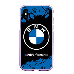 Чехол iPhone XS Max матовый BMW БМВ, цвет: 3D-сиреневый