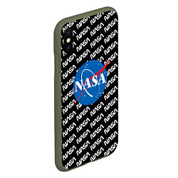 Чехол iPhone XS Max матовый NASA, цвет: 3D-темно-зеленый — фото 2